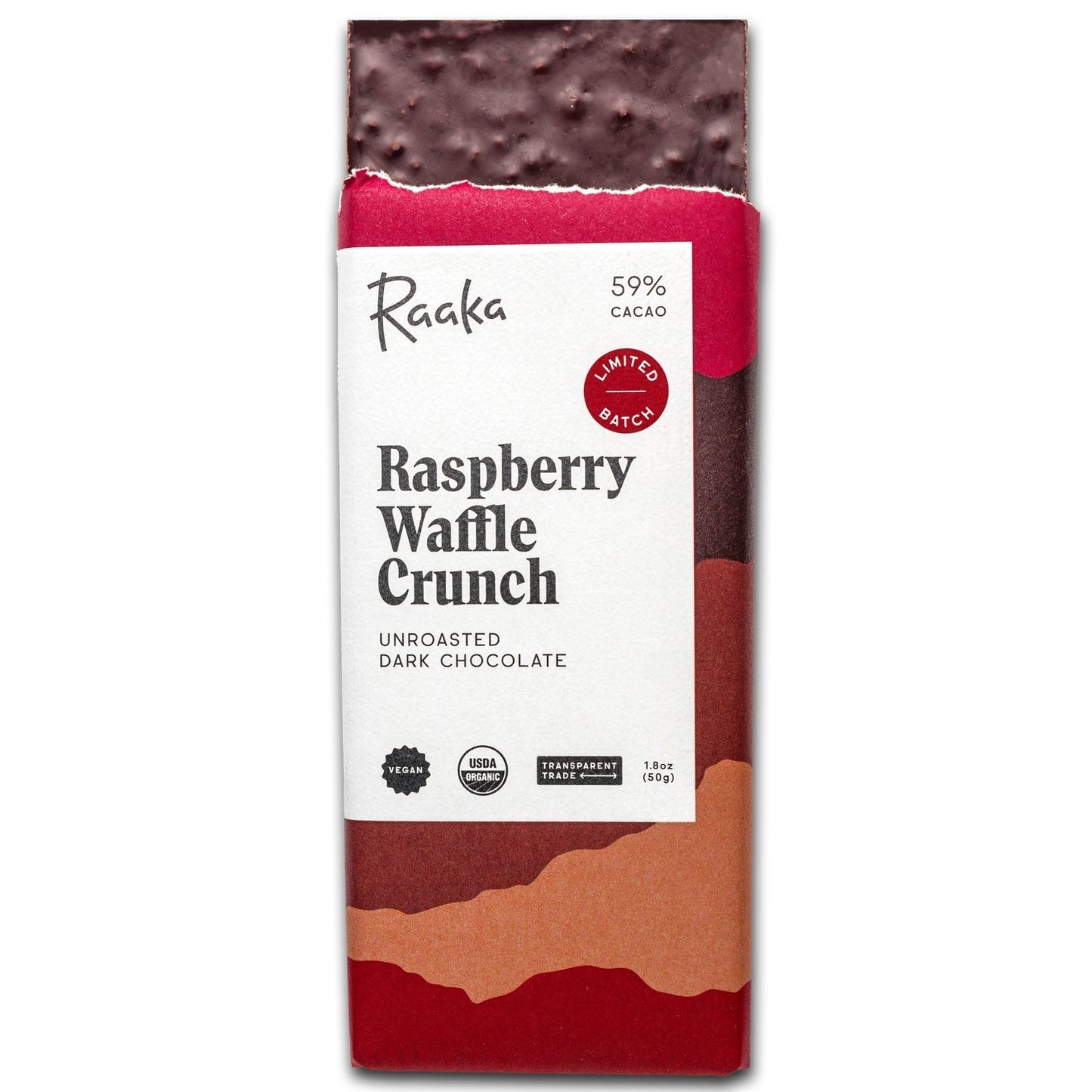 60% Raspberry Waffle Crunch Bar