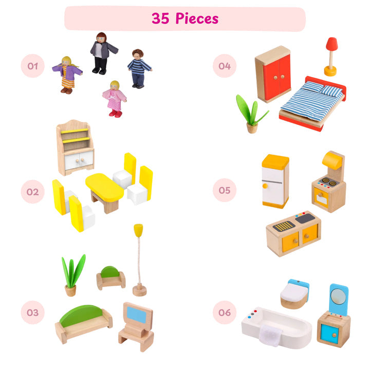 Toysters Doll House With Furniture