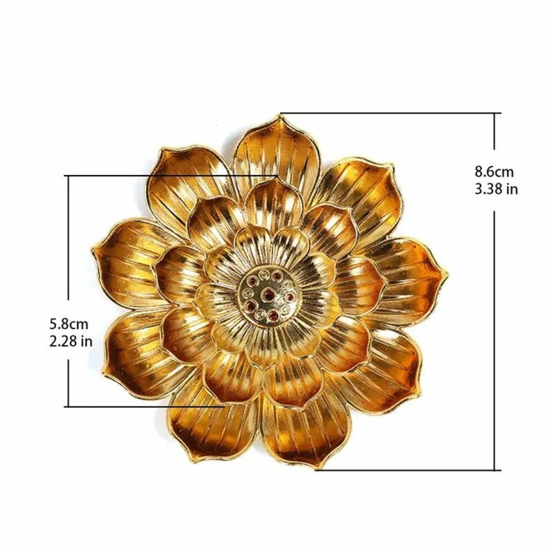 Golden Lotus Incense Holder