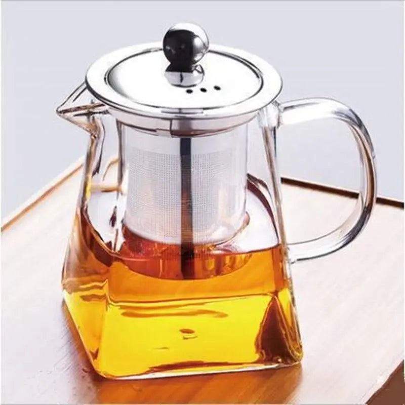 Glass Teapot With Stainless Steel Infuser & Lid 32oz