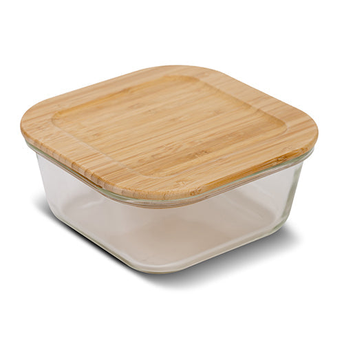 Square glass food container "Arizona" 750ml