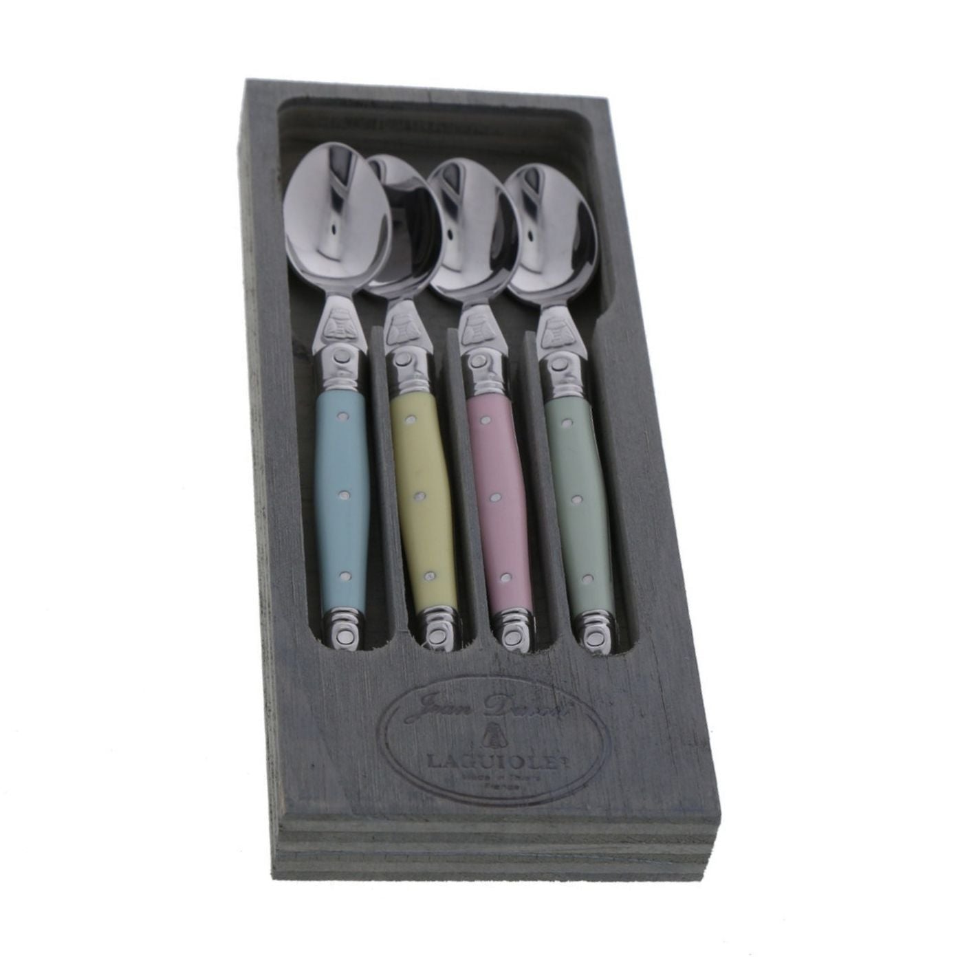 Jean Dubost 4 Pastel Coffee/Dessert Spoons
