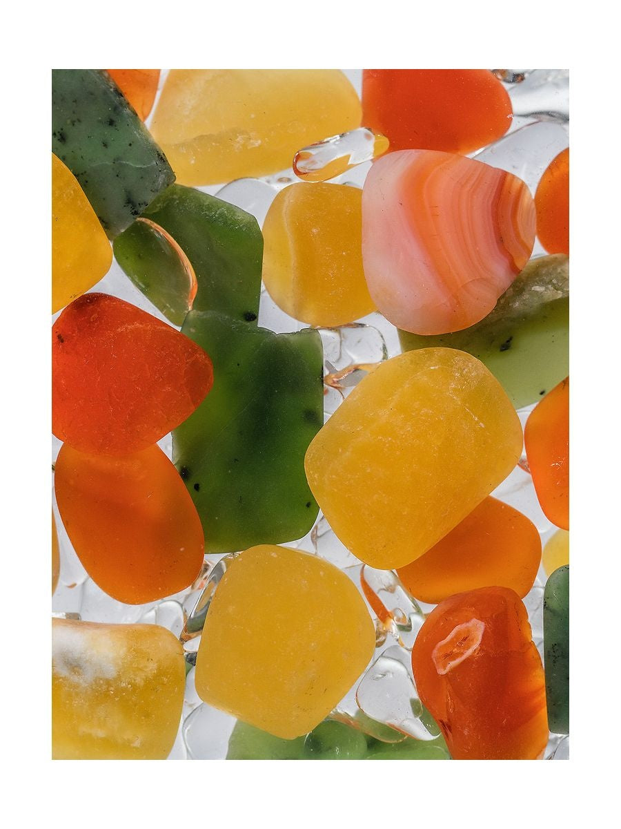 Vitajuwel Via - Happiness (Carnelian - Orange Calcite - Jade / Nephrite -
Clear Quartz)