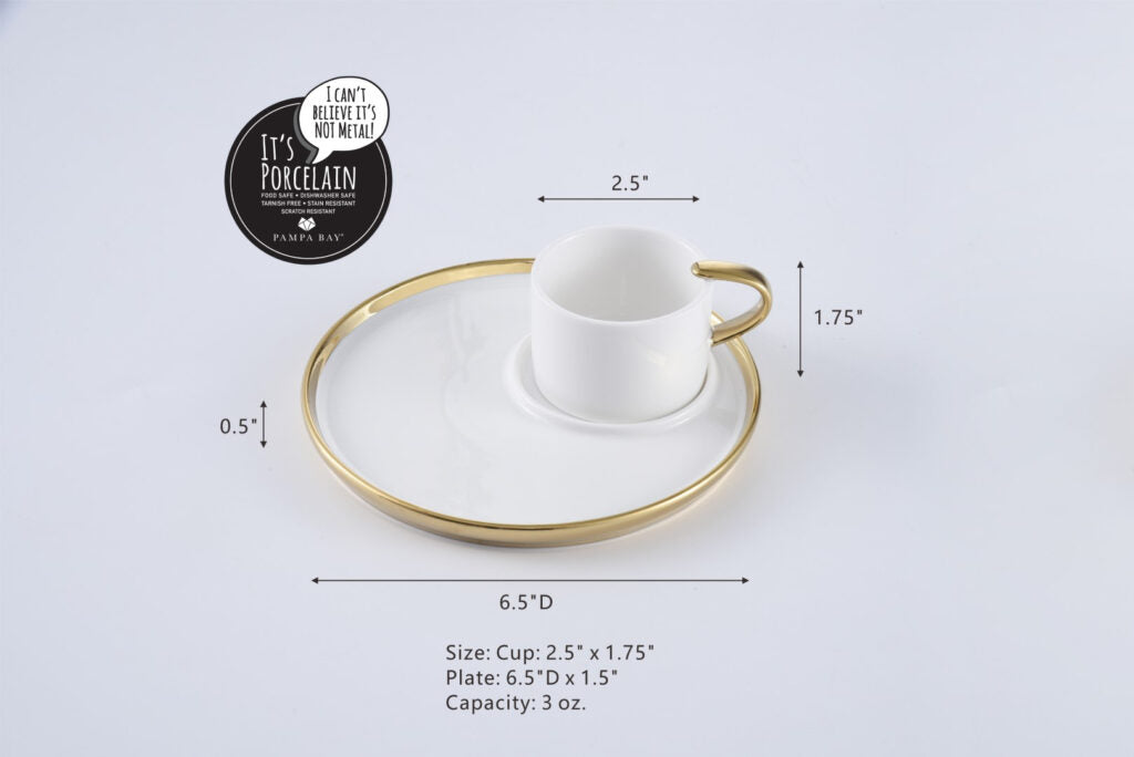 For Coffee Lovers - Espresso Cup and Plate