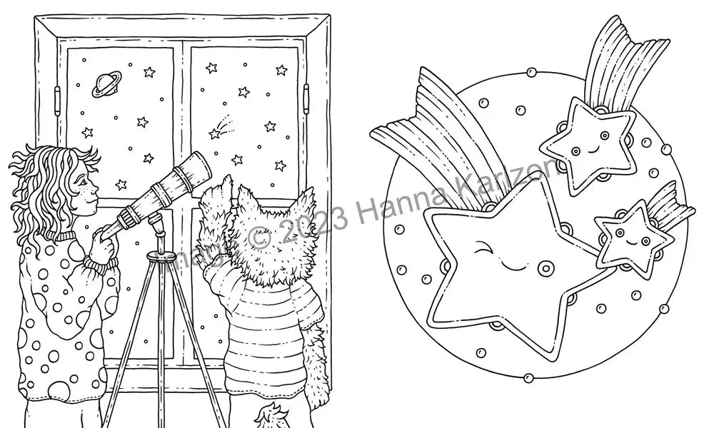 Space Coloring + Activity Book