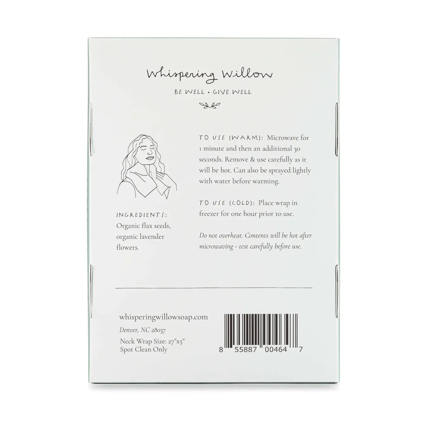 Whispering Willow Neck Wrap, Lavender - Tranquil Gray