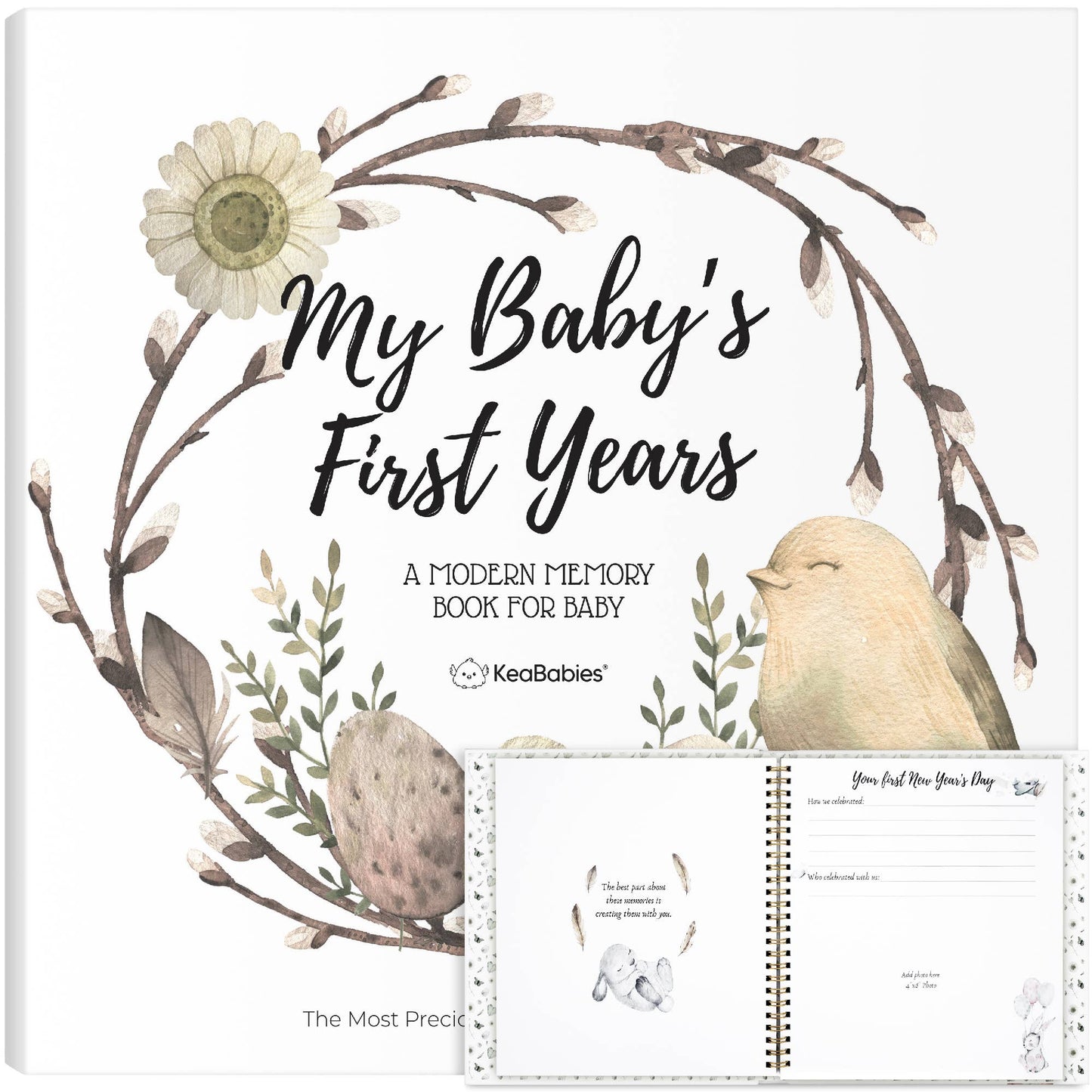 KeaBabies Baby First Years Memory Book - WonderLand