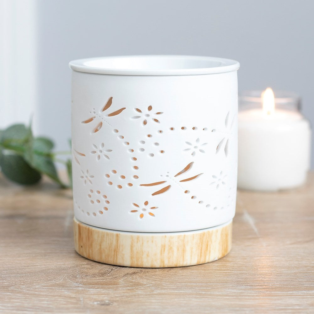 Dragonfly Matte Ceramic Oil Burner / Wax Warmer