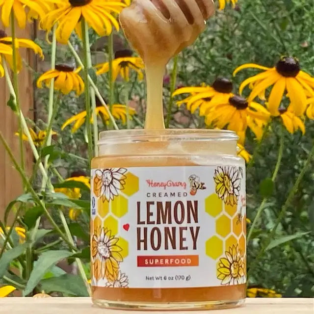Lemon Honey /100% Raw NY Honey with Organic Lemon - @6oz