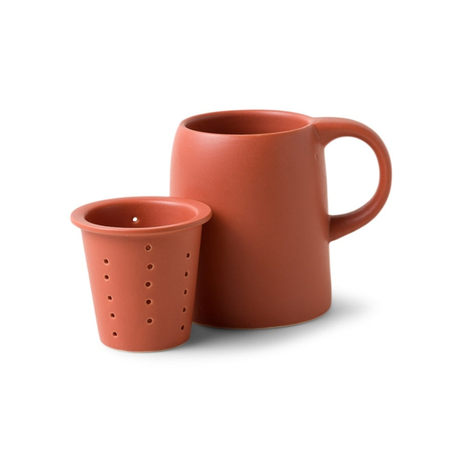 Ceramic Tea Infuser Mug - Terracotta, 11oz
