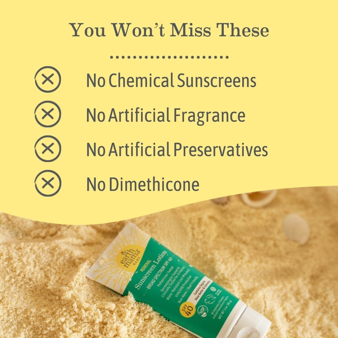 Earth Mama Organics Baby Mineral Sunscreen Lotion - SPF 40