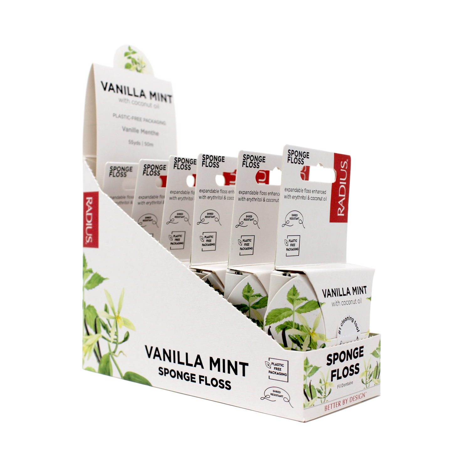RADIUS® Vegan Sponge Floss – Vanilla Mint