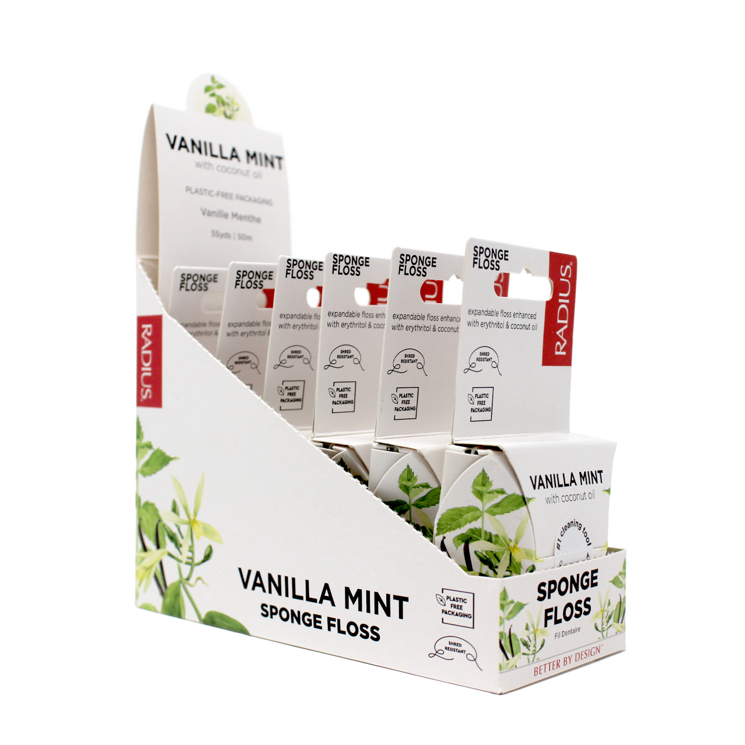 RADIUS® Vegan Sponge Floss – Vanilla Mint
