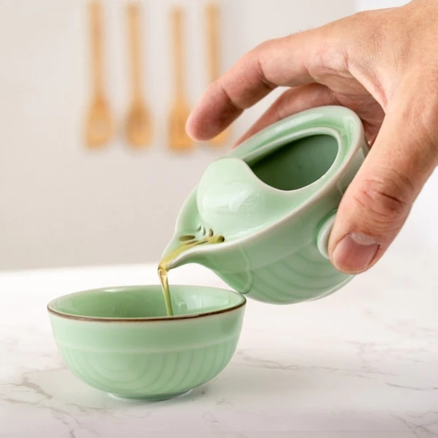 Koi Fish Kung Fu Tea Set - Green