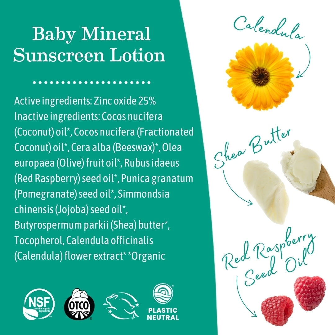 Earth Mama Organics Baby Mineral Sunscreen Lotion - SPF 40