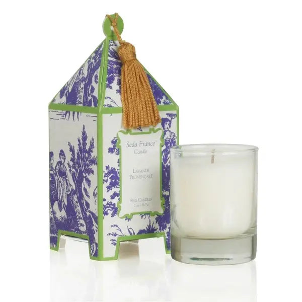 Lavender Provencale Toile Mini Pagoda Candle