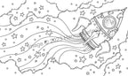Space Coloring + Activity Book