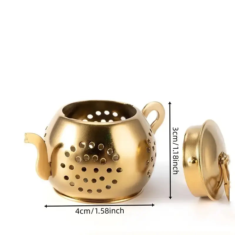 Golden Teapot Tea Infuser, Tea Drain, Tea strainer