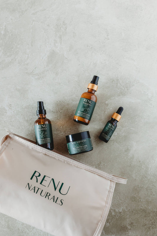 RENU Naturals Glow-On-The-Go Beauty Set – Clean Travel Skincare Kit