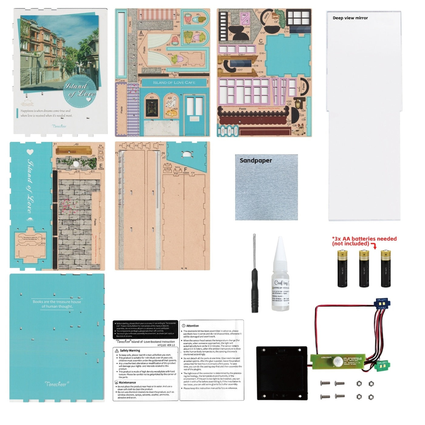DIY Miniature House Book Nook Kit - Island of Love