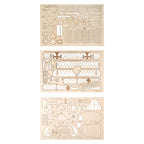 Laser-cut wooden airplane puzzle assembled model