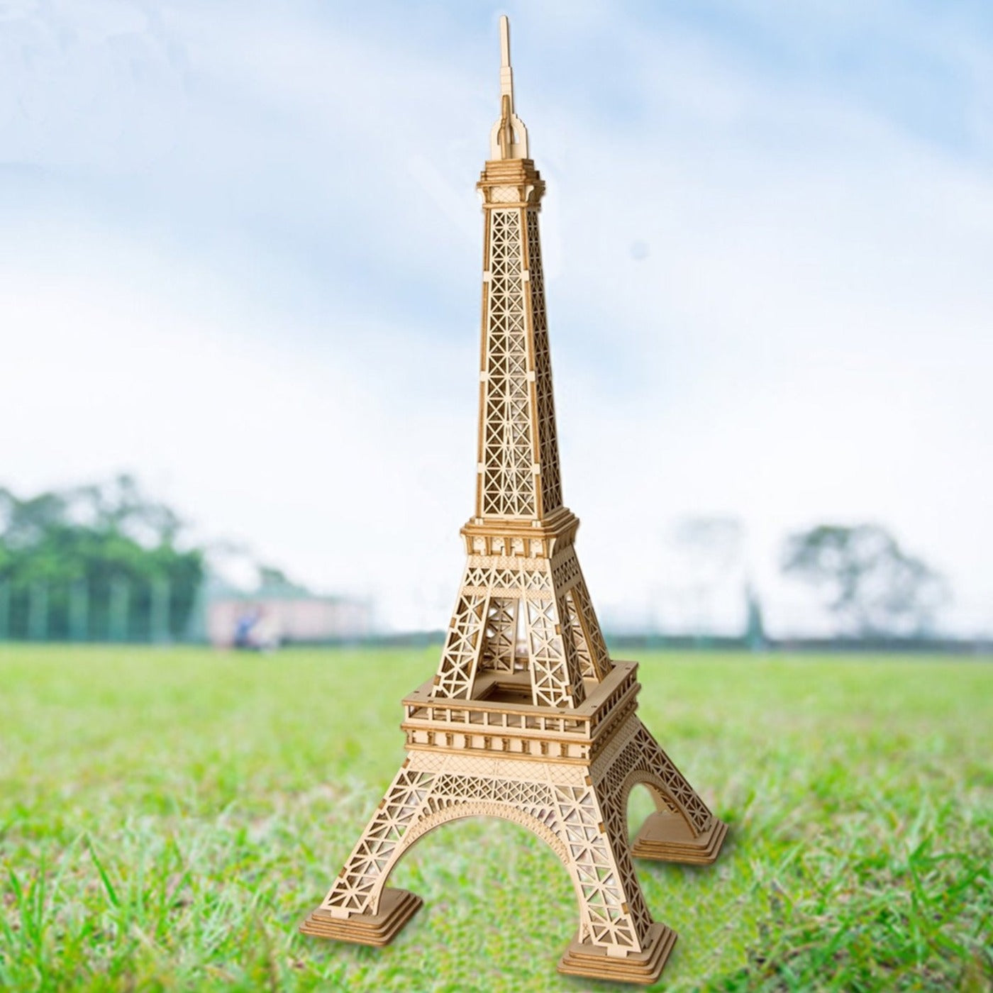 3D Laser Cut Wooden Puzzle - Eiffel Tower