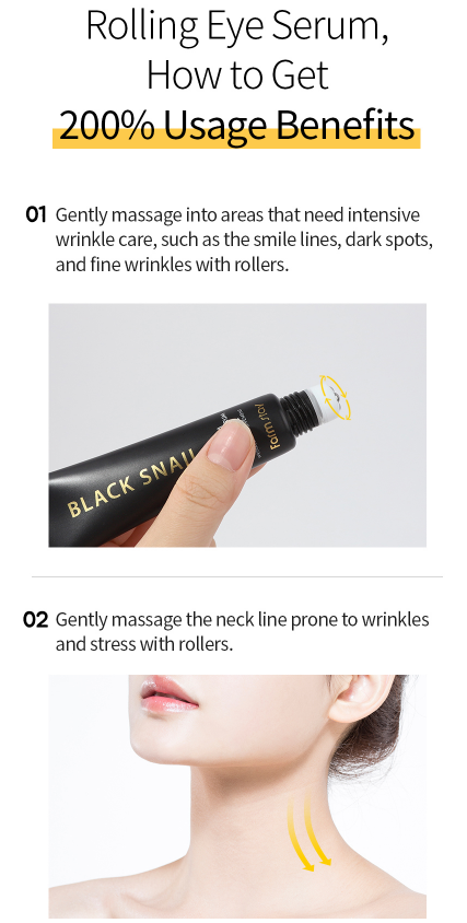 FARMSTAY Black Snail Premium Rolling Eye Serum