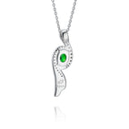 Flying Sleeves Necklace Green Back View - Shen Yun Collections