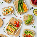 Square glass food container "Arizona" 750ml