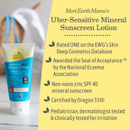 Earth Mama Organics Uber-Sensitive Mineral Sunscreen Lotion - SPF 40