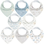 8-pack Baby Bandana Bibs for Boys and Girls - Vessels