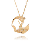 Diamond Cut Chain for Brooch Gold with Pendant - Shen Yun Collections
