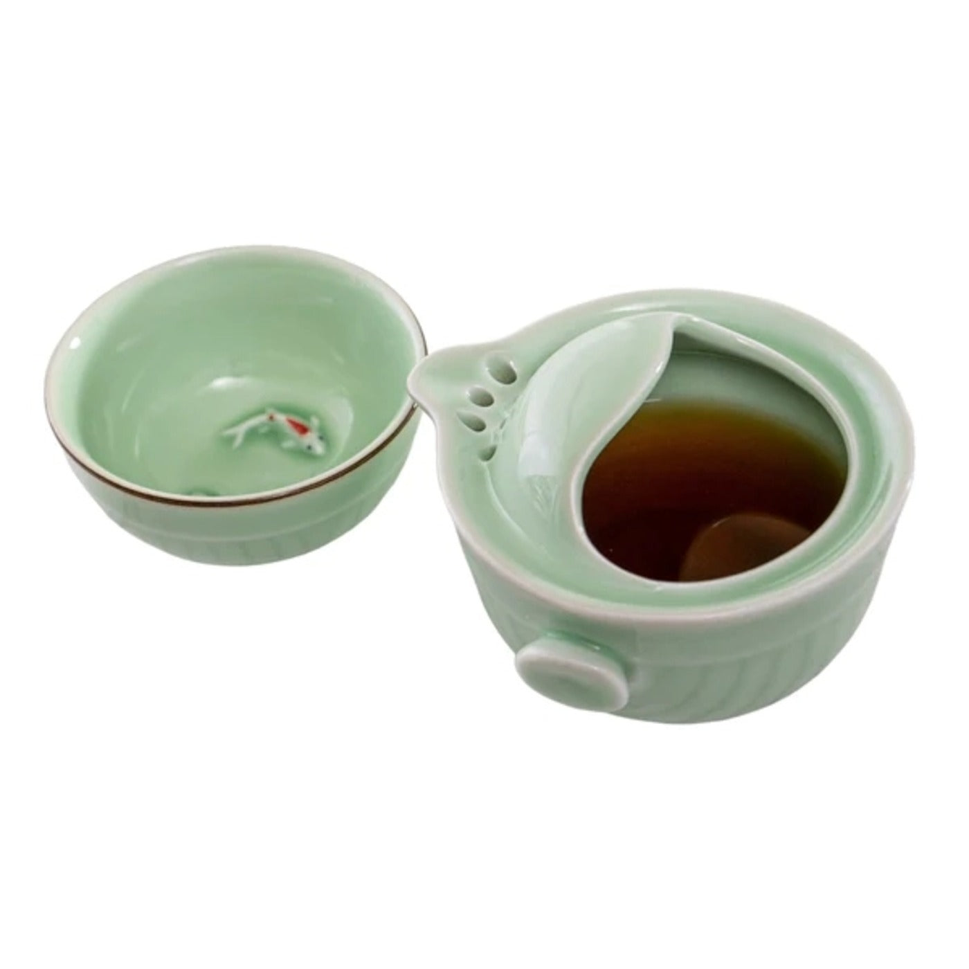Koi Fish Kung Fu Tea Set - Green