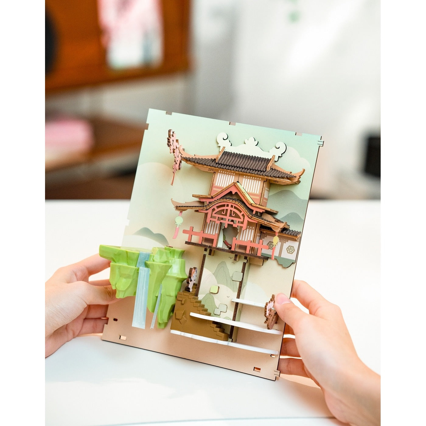 DIY Miniature House Book Nook Kit - Falling Sakura
