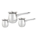 Stainless Steel Turkish Coffee Maker (Milk Warmer Pots) – Set of 3