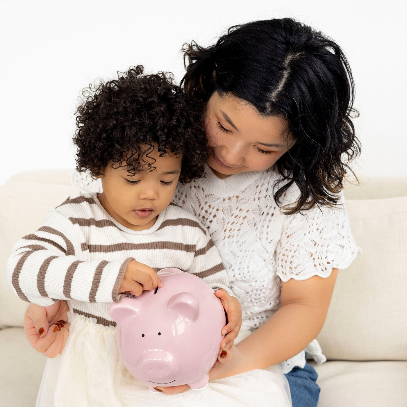 Polka Dot Piggy Bank - Pink