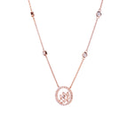 Lotus Fairies Necklace 17" Rose Gold Side View - Shen Yun Collections