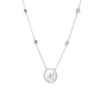 Lotus Fairies Necklace 17" Silver Side View - Shen Yun Collections