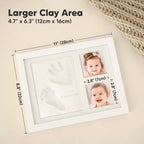 KeaBabies Baby Handprint, Footprint Keepsake Solo Frame