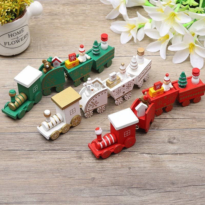 Wooden Christmas Toy Train For Children