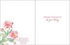Birthday card - Peony & Chickadee