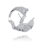 Fan Dance Brooch Silver Front - Shen Yun Collections