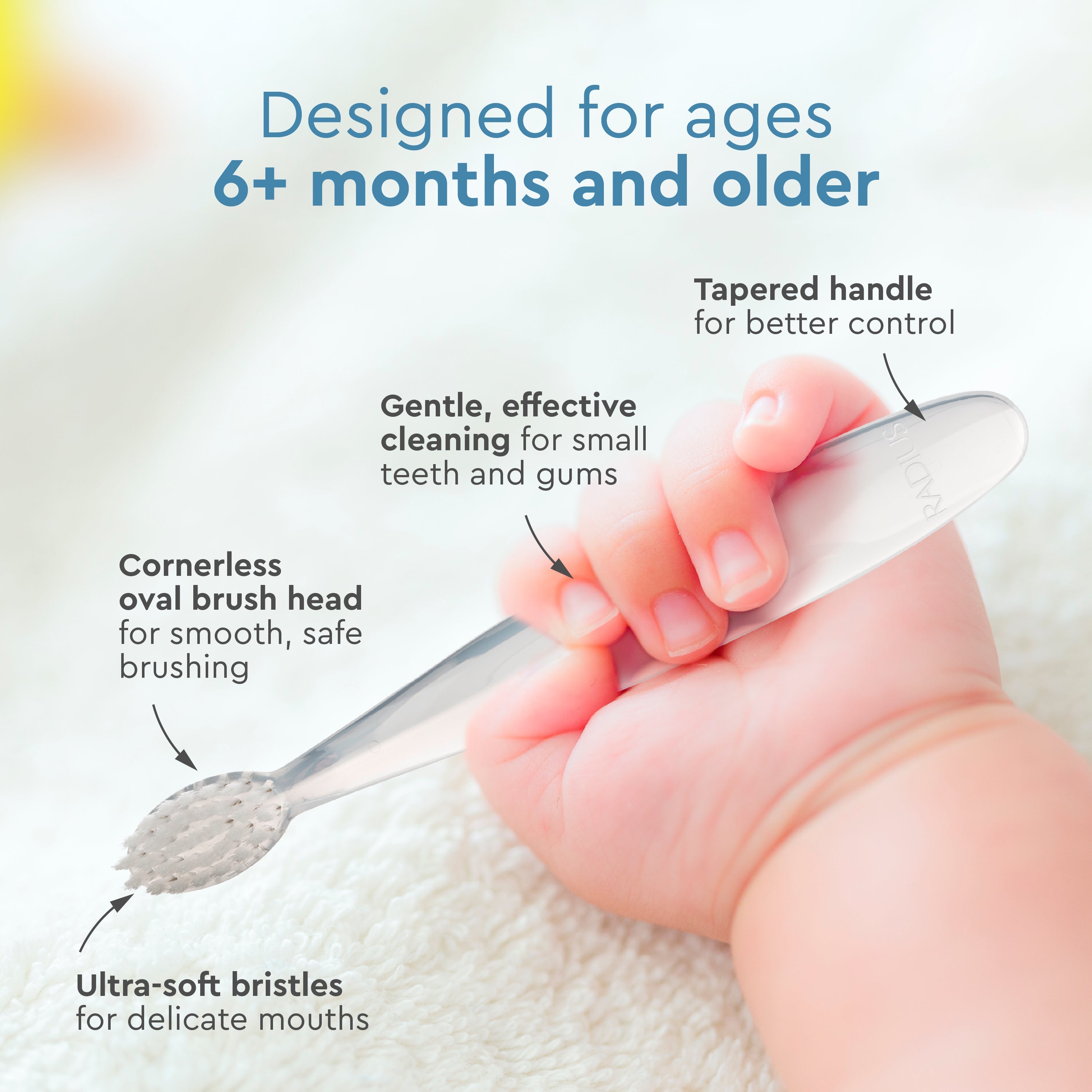 Radius Pure Brush Toothbrush - 6 Mo+