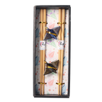 Seigaiha Origami Crane 2 Pair Chopsticks and Chopsticks Rests Gift Set (1/48)