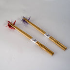 Asanoha Design Origami Crane 2 Pair Chopsticks and Chopsticks Rests Gift Set (1/48)