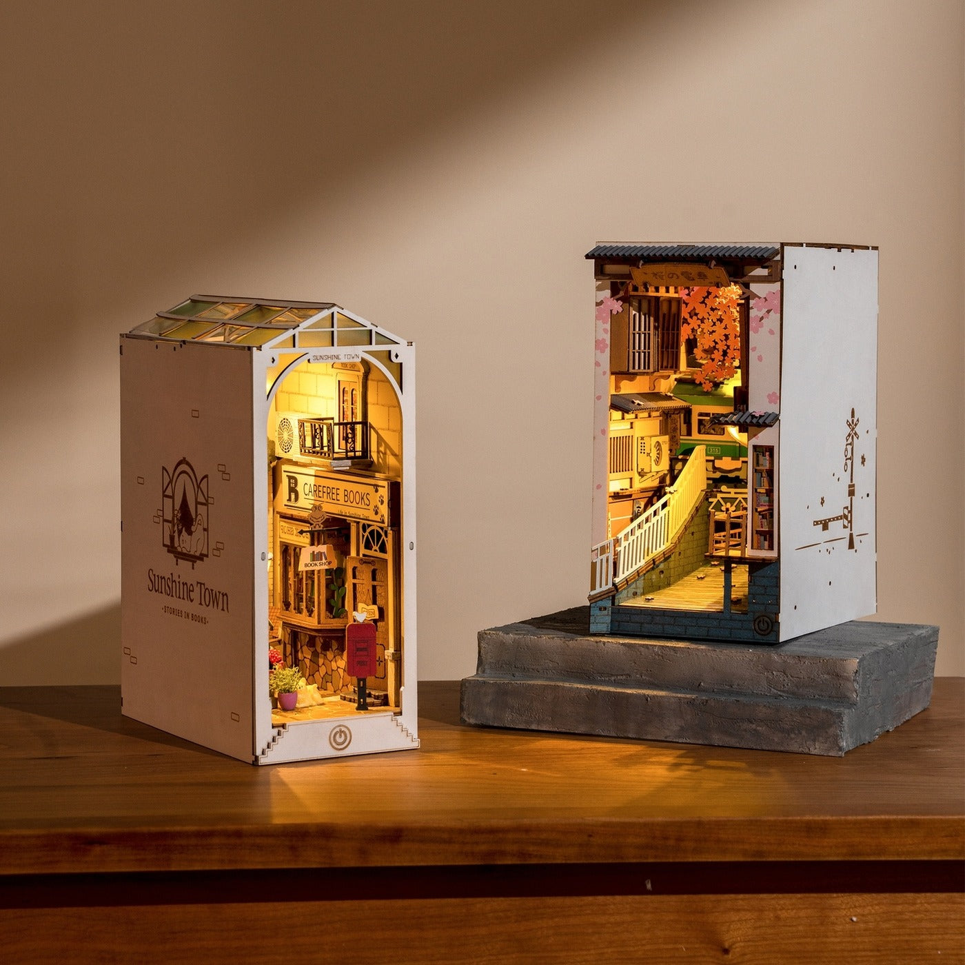 DIY Miniature House Book Nook Kit - Sakura Densya