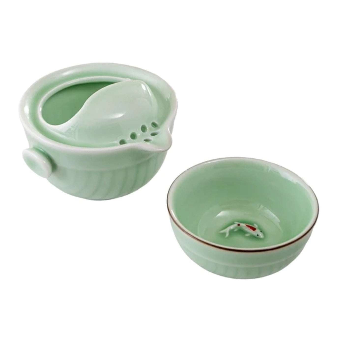 Koi Fish Kung Fu Tea Set - Green