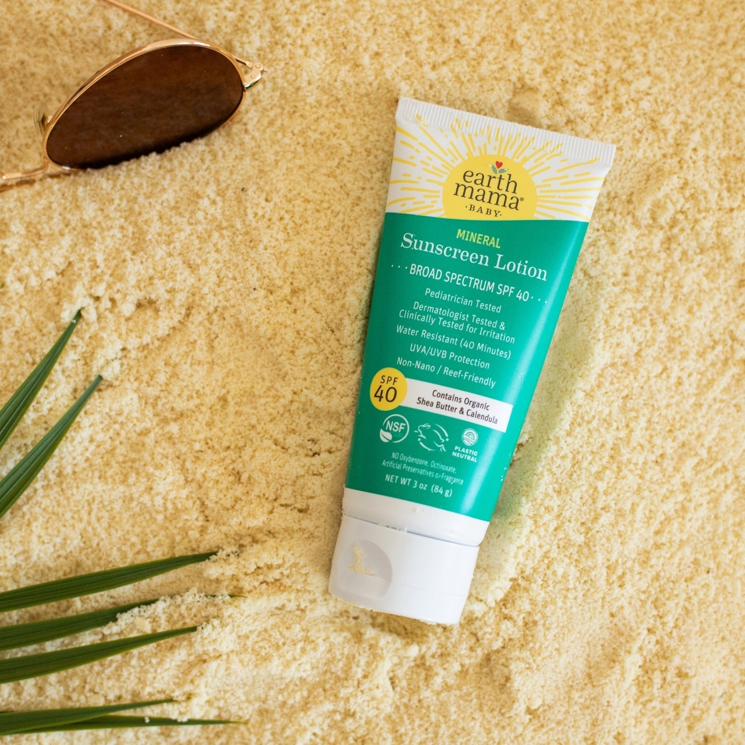 Earth Mama Organics Baby Mineral Sunscreen Lotion - SPF 40