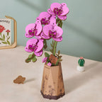 Purple orchid wooden craft puzzle