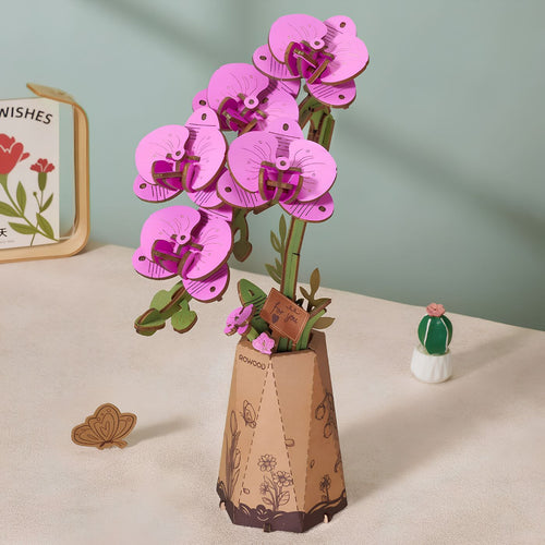 Purple orchid wooden craft puzzle